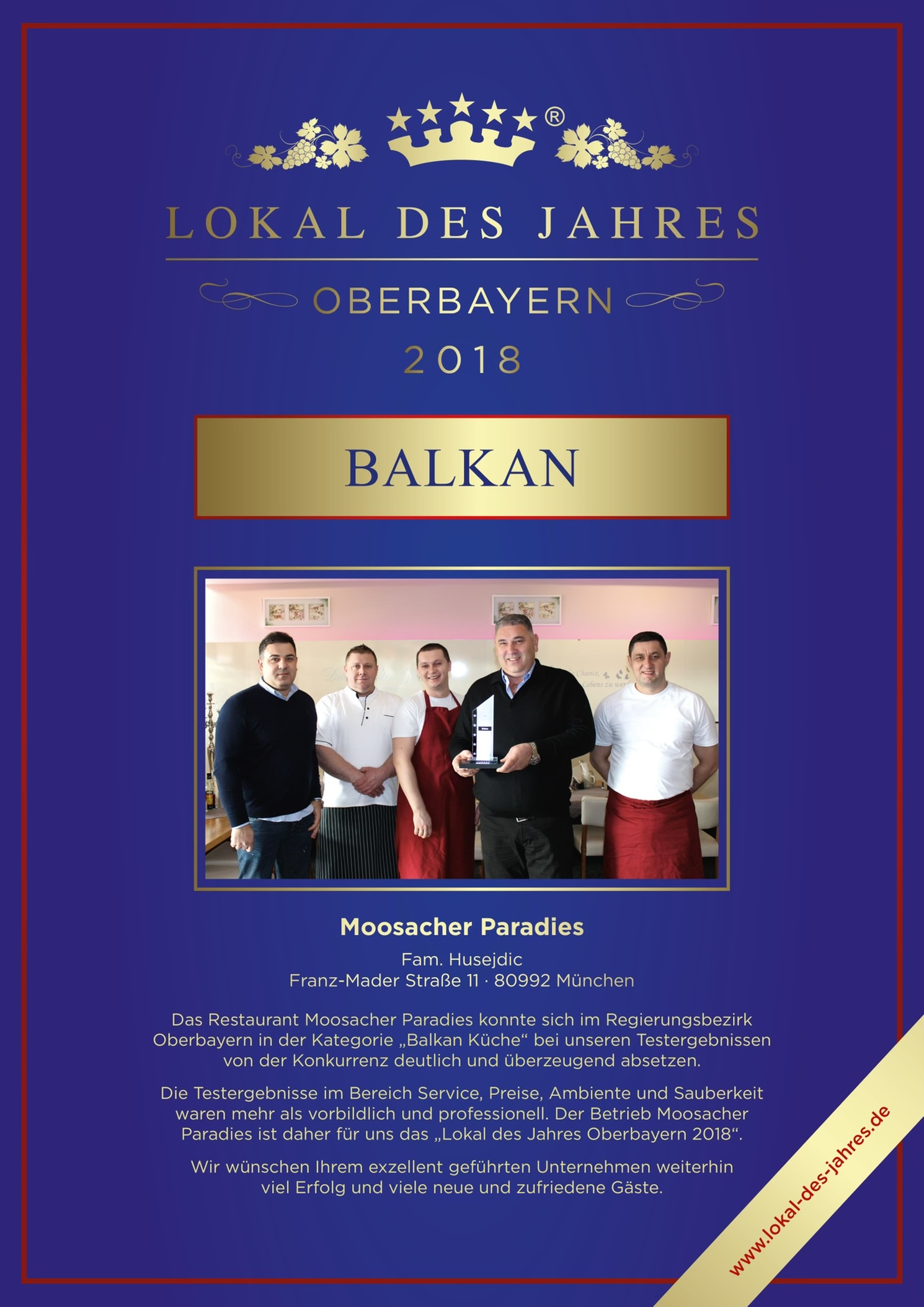 Lokal des Jahres - Oberbayern 2018